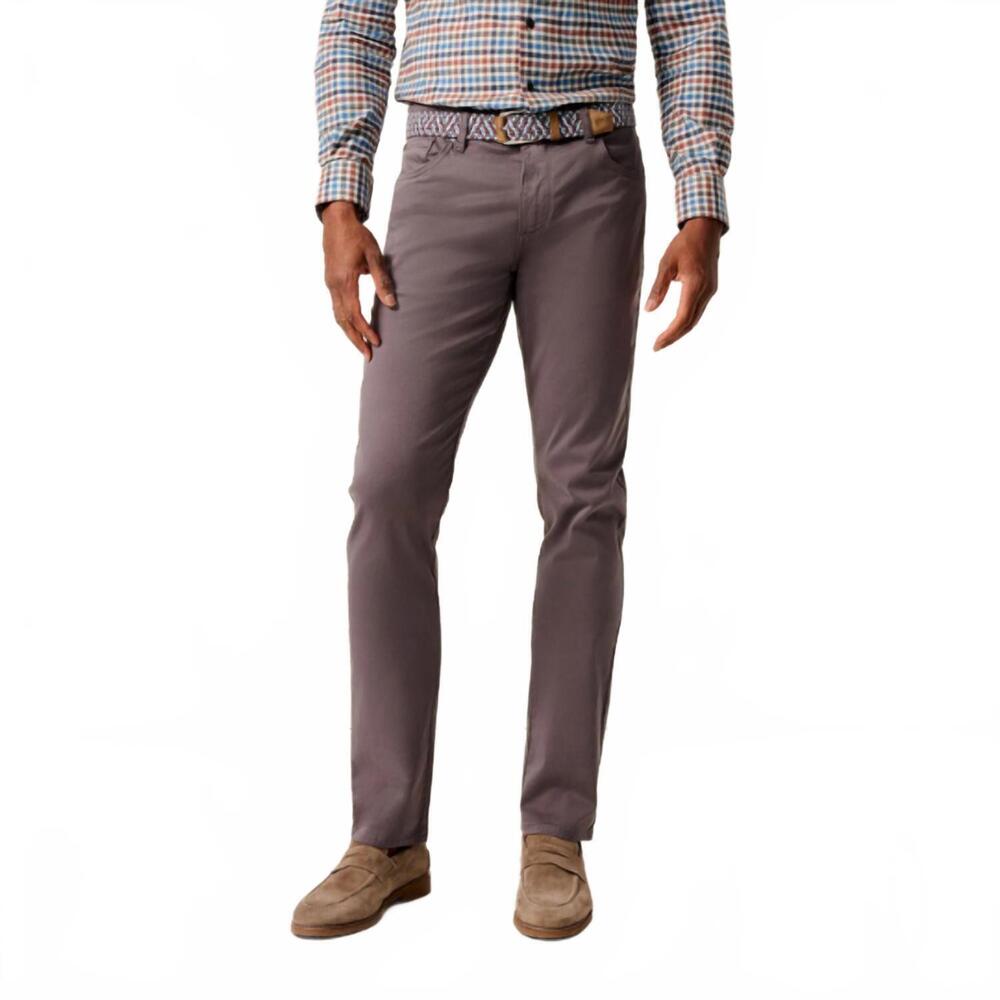 NEW JOHNNIE-O carmel sateen 5-pocket pant - 32" in pewter